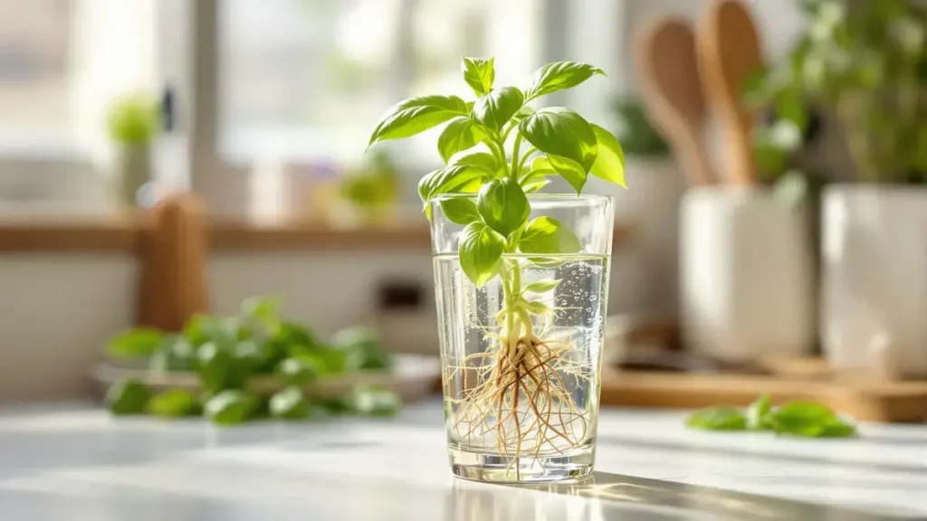 Discover how a simple glass of water can provide you with fresh basil for weeks